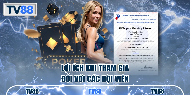 Lợi ích khi tham gia đối với các hội viên